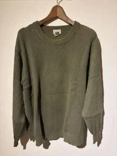 L.L.Bean オリーブグリーン ニット Lサイズ