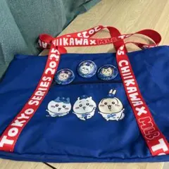 ちいかわ　トートバッグ　WBCコラボ　野球　缶バッジ　うさぎ　モモンガ　ハチワレ