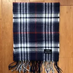 PINK-latte ピンクラテ　チェック柄マフラー ネイビー　紺　匿名配送