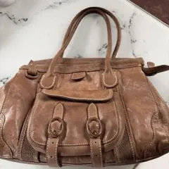 ブラウンレザートートバッグ