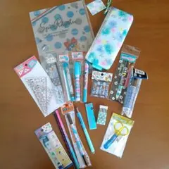 子ども用文具セット １８点（青系）