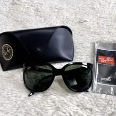 美品 レイバン Ray-Van RB4126 サングラス ウェリントン ブラック