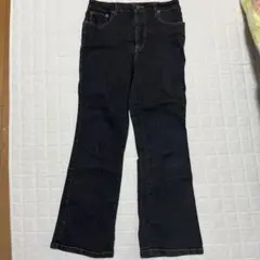 デニム フレアパンツ ブラック グランジ