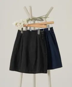 【新品未使用】hinari ハイウエストデニムコクーンスカート ネイビー F