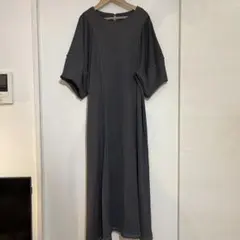 しまむら ロングワンピース チャコールグレー LL