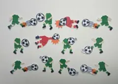 サッカー★緑★色紙・寄せ書き用ユニフォームシール12枚セット★卒業　引退アルバム