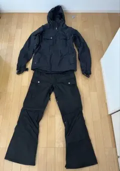 ブラック スノーボードウェアセット