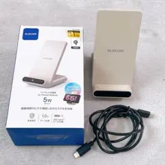 【O-63】15 ELECOM W-QS09BE ワイヤレス充電器 Qi対応