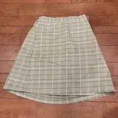 EAST BOYベージュ系チェック スカート