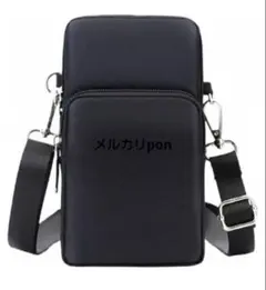 軽量 小型 スマホポーチ　ショルダー　鞄 黒　財布 サコッシュ　ポシェット