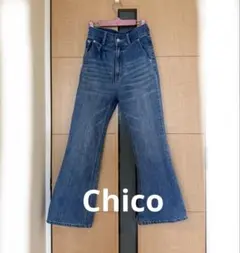 CHICO チコ フレアデニムパンツ バックスリット入り