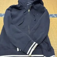 TOMMY HILFIGER ジップアップパーカー ネイビー L