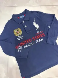 ラルフローレン ネイビー ポロシャツ ビックポニー 110 5y トップス 長袖