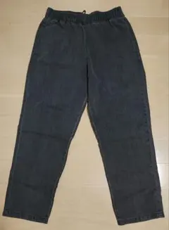 新品 GU デニムシェフパンツ ブラック ジーユー ユニクロ ワイドデニム