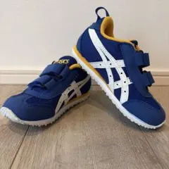 asics キッズ スニーカー 青/黄色