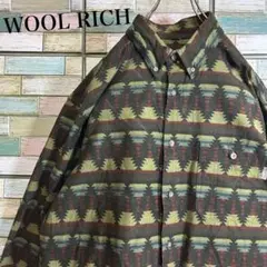 ウールリッチ　長袖　シャモアシャツ　ノルディック柄　総柄