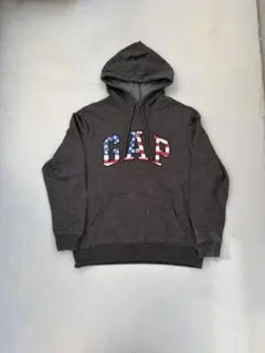 00s old GAP パーカー M 短丈 y2k グレー アメリカ 着画あり