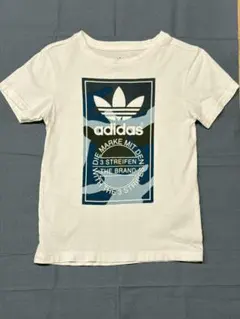 adidas キッズ Tシャツ ホワイト カモフラロゴ