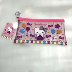 ハローキティ　サンリオ　ポーチ　チャーム付き　イオン限定　キャンドゥ