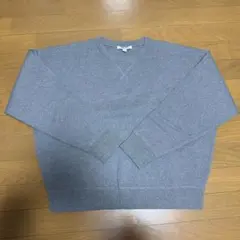 UNIQLO スムースコットンクルーネックセーター　グレー　XL レディース