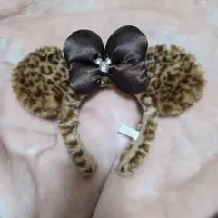 ディズニー ミニー　ヒョウ柄カチューシャ　レア