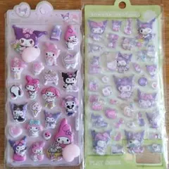 クク2枚セット！ウォーターシール、ぷくぷくマシュマロシール