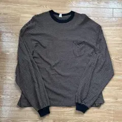 ENDS and MEANS ストライプ長袖カットソー XL