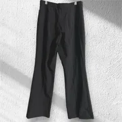 美品　ストレッチ セミワイドパンツ　センタープレス　ダークブラウン　3L