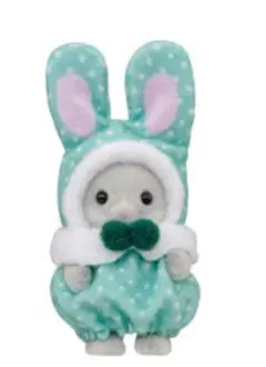 シルバニアファミリー くじ　赤ちゃんカラフルウサギコスチューム