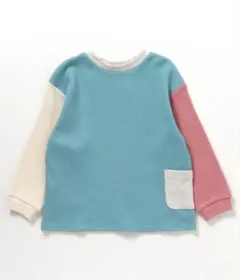 ワッフルロンT 水色