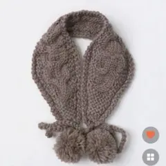 ptiee ケーブルニットイヤーマフラー