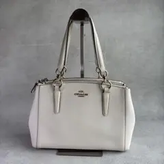 コーチ　coach ハンドバッグ　レザー　ホワイト