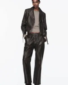 ZARA フェイクレザー ライダースジャケット　サイズSのサムネイル