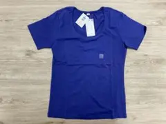 UNIQLO ドライストレッチ UネックT 半袖 パープル S