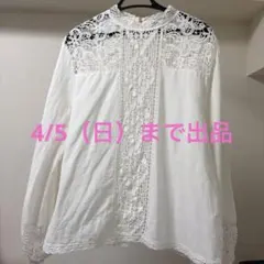 ZARAレースホワイト 長袖シャツ