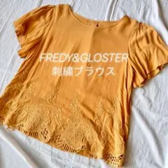 【美品】FREDY&GLOSTER 刺繍半袖ブラウス　フレディアンドグロスターのサムネイル
