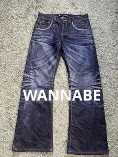 WANNABE コットン100% Mサイズ ダークブルー ジーンズ