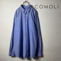 COMOLI ベタシャン 半袖 開襟 size 3 サックスブルー　21ss comoli【コモリ】ベタシャン半袖オープンカラーシャツレビュー