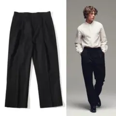 HERMES エルメス スラックス トパンツ チノパン 2タック 黒 XL以上のサムネイル