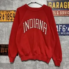 80s USA製 INDIANA カレッジプリント スウェット IBW 古着