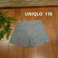 【UNIQLO】 キッズ ショートパンツ 110cm ギンガムチェック
