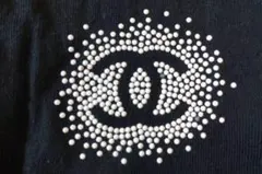 正規品　CHANEL  マフラー ストール ココマーク ビジュー 黒系