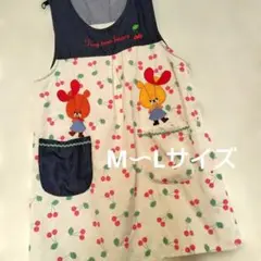 ✰保育士エプロン✰ くまのがっこう ルルロロ М〜Lサイズ