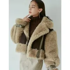 MURUA ボアスリーブフェイクムートン