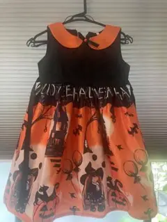 ハロウィン 子供用ドレス オレンジと黒