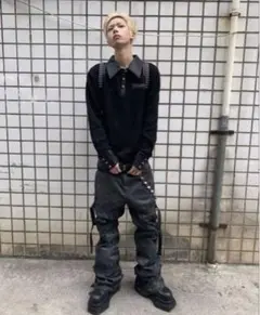 GOJOYJINNI opium lether patch polo longT - メルカリ