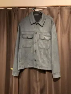 ZARA カーキXL スエード ジャケット