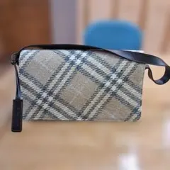 BURBERRY ノバチェック ウールトート ハンドバッグ