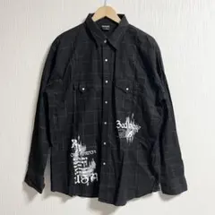 平成　B系　Bad Boy 長袖シャツ チェック柄 ブラック　3L ビッグサイズのサムネイル