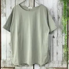 ☆a.v.v☆良品☆Tシャツ カットソー 半袖 グリーン系 L オーバーサイズ